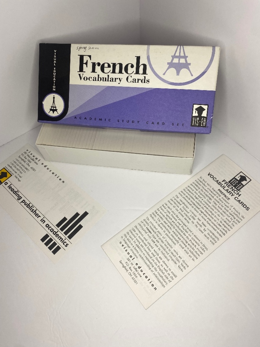 Vintage French Vocabulary Cards, Vis-Ed (Visual Education)